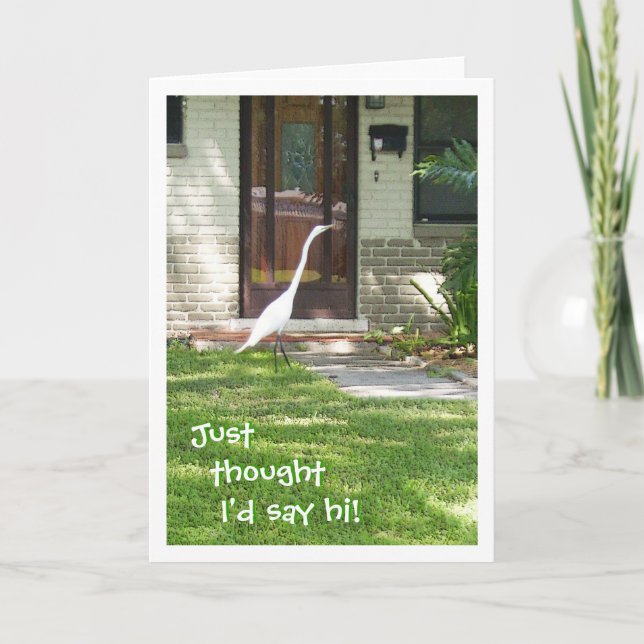 Cartão Pensei em dizer oi! (Frente)