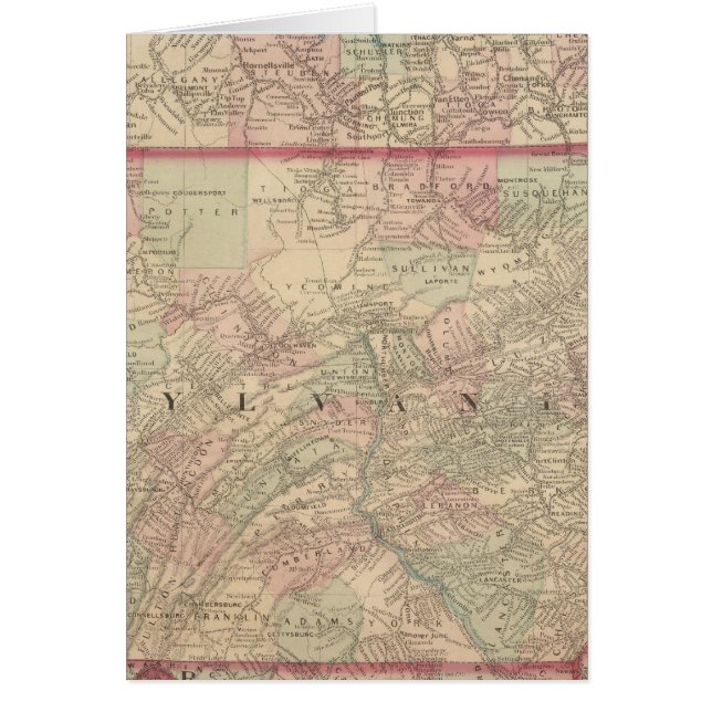 Cartão Pensilvânia e Nova Jersey (Frente)