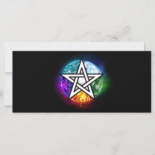 Cartão Pentagrama do Wiccan (Frente)