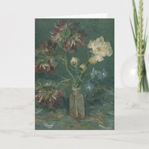 Cartão Peônias de Van Gogh & Delphínios Azuis Arte