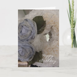 Cartão Peonies e Wreath Birthday