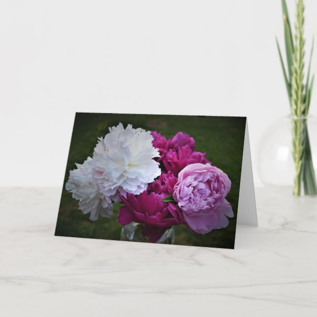Cartão Peony, carta (Frente)