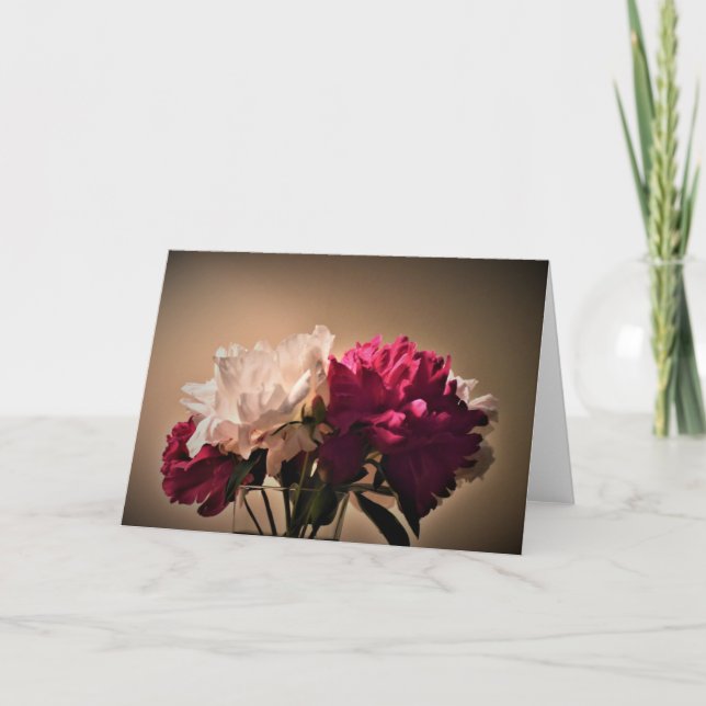 Cartão Peony, carta (Frente)