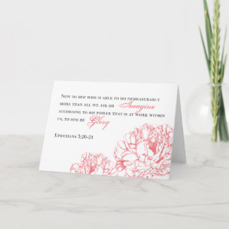 Cartão Peony Ephesianos 3:20