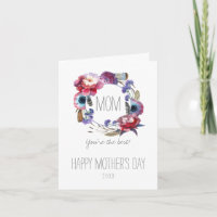 Peony Floral de flor selvagem com Dia de as mães d