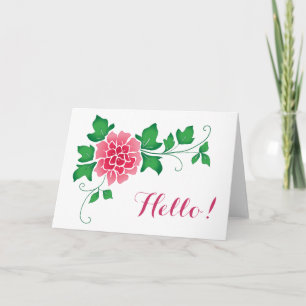 Cartão Peony Hello