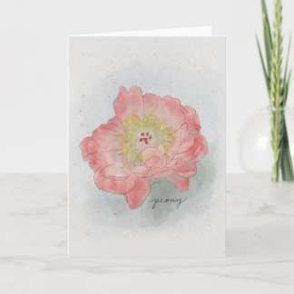 Cartão Peony Watercolor Card