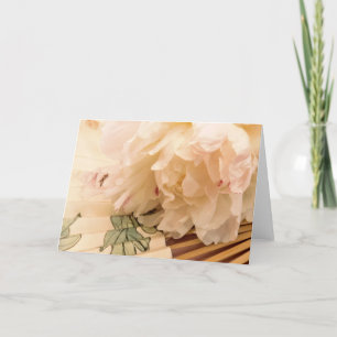 Cartão Peony with folding fan