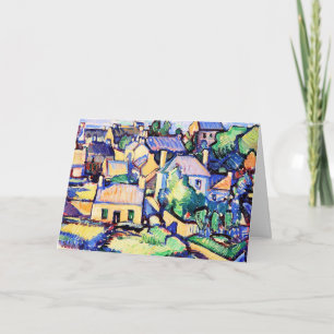 Cartão Peploe - Ile de Brehat, pintura de paisagem urbana