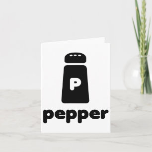 Cartão Pepper Shaker Halloween Simples Seasoning