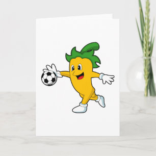 Cartão Pepper Vegan como jogador de futebol com Soccer.PN