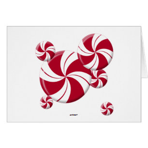 Cartão Peppermint Swirl Stripe Candy