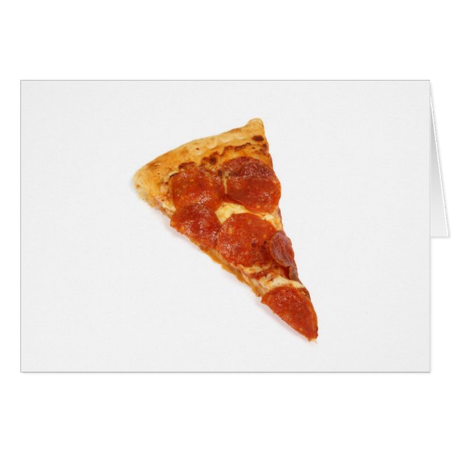 Cartão Pepperoni Pizza Slice (Frente Horizontal)
