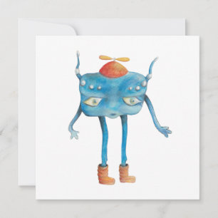 Cartão Pequena Alienígena Pi