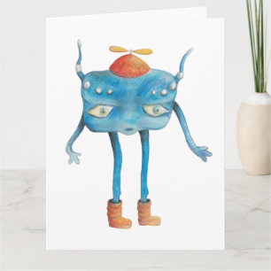 Cartão Pequena Alienígena Pi