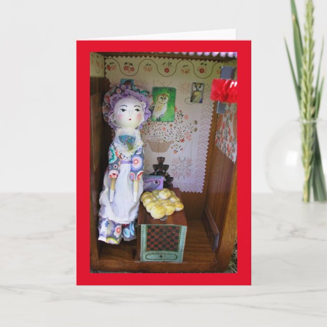 Cartão Pequena Coruja Tavern com Boa Saudação (Frente)