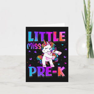 Cartão Pequena Miss Pré-k Unicorn Ck Para Meninas Escolar