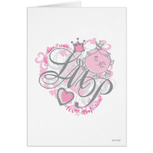 Cartão Pequena Miss Princesa - 100% de Perfeição