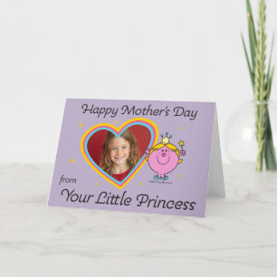 Cartão Pequena Princesa Feliz Dia das Mães