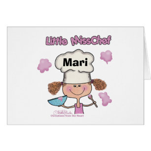 Cartão Pequena Senhorita Chef Personalizar