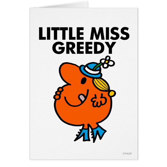 Cartão Pequena Senhorita Greedy Licenciando Suas Lábios (Frente)