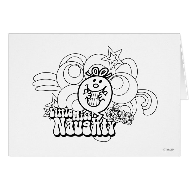 Cartão Pequena Senhorita Maldita Com Fundo Negrito (Frente Horizontal)