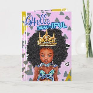 Cartão Pequena Sereia Negra Vazio