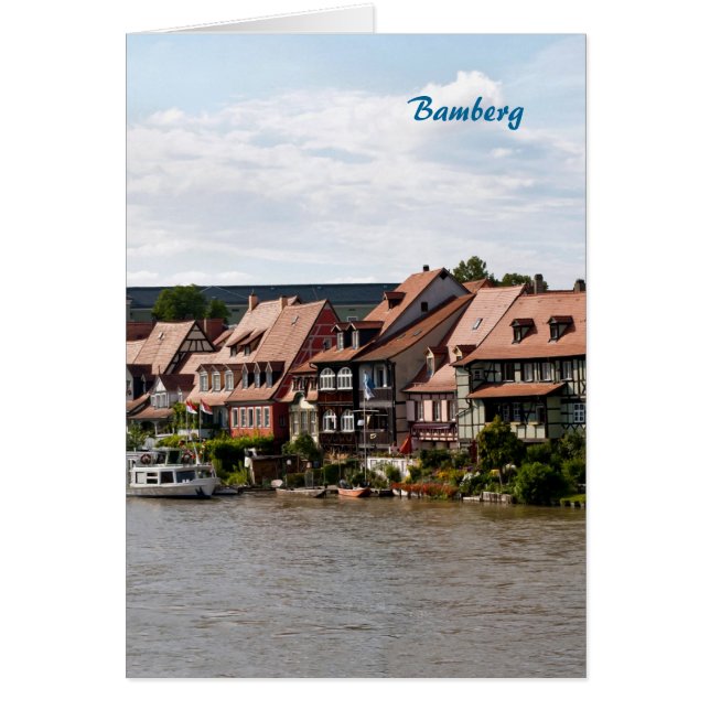 Cartão Pequena Veneza em Bamberg (Frente)