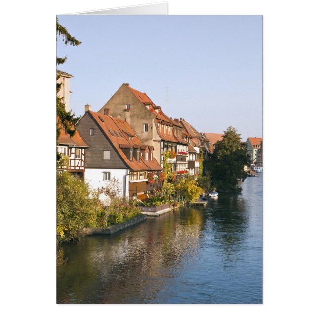 Cartão Pequena Veneza (Klein Venedig) e Rio Regnitz (Frente)
