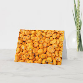 Cartão Pequenas Abóboras Laranja da Colheita de Outono
