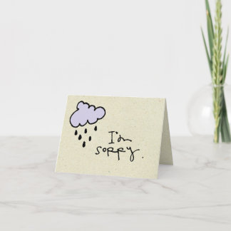 Cartão pequenas vagabundas Sinto muito