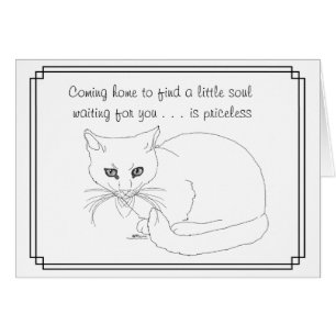 Cartão Pequeno amigo de gato