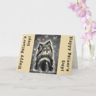 Cartão Pequeno Cachorro em azul