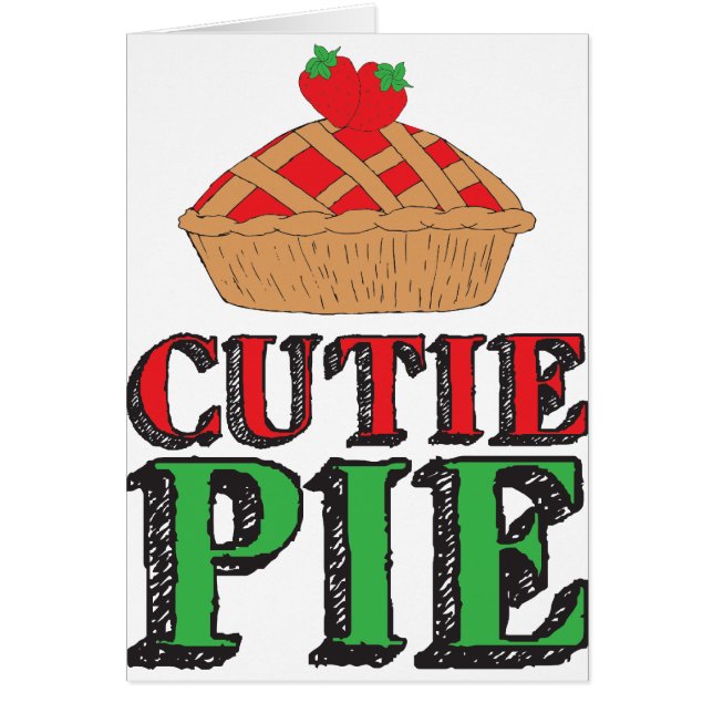 Cartão Pequeno Cutie Pie Doce Coisas De Morango (Frente)