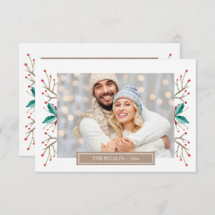 Cartão pequeno da foto de família do Natal