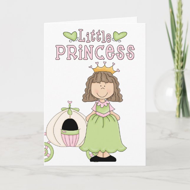 Cartão pequeno da princesa Aniversário (Frente)