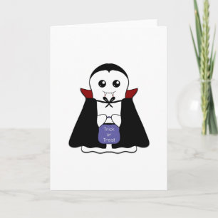Cartão Pequeno Fantasma Vampiro