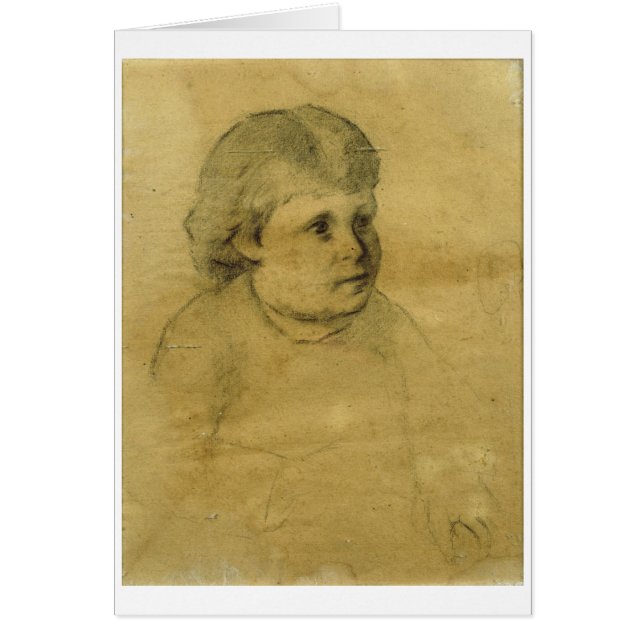 Cartão Pequeno fille (carvão vegetal) (Frente)