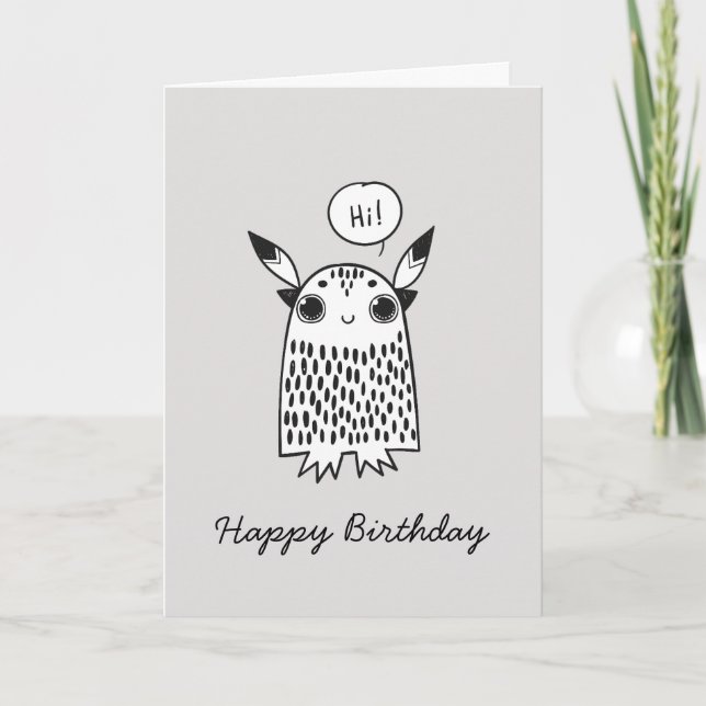 Cartão Pequeno monstro bonito (Frente)