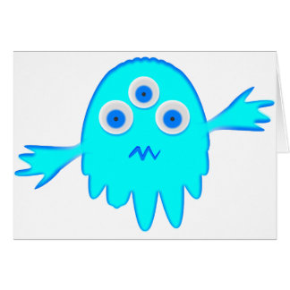 Cartão Pequeno Monstro Radioativo