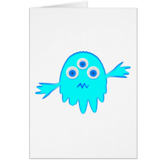 Cartão Pequeno Monstro Radioativo