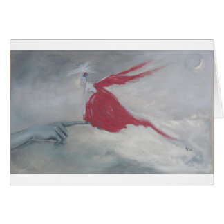 Cartão Pequeno Pássaro Vermelho
