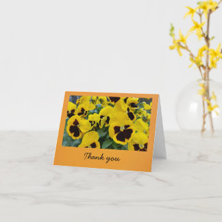 Cartão Pequeno tamanho Obrigado- Pansies