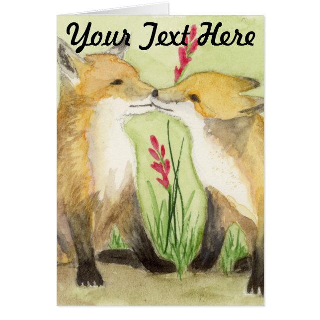 Cartão Pequenos Vixens (Frente)