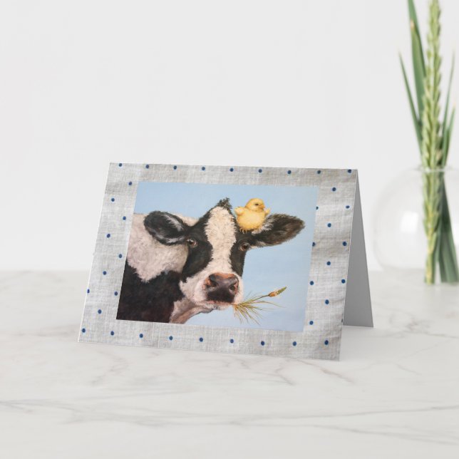 Cartão Pera e vaca em pontos (Frente)