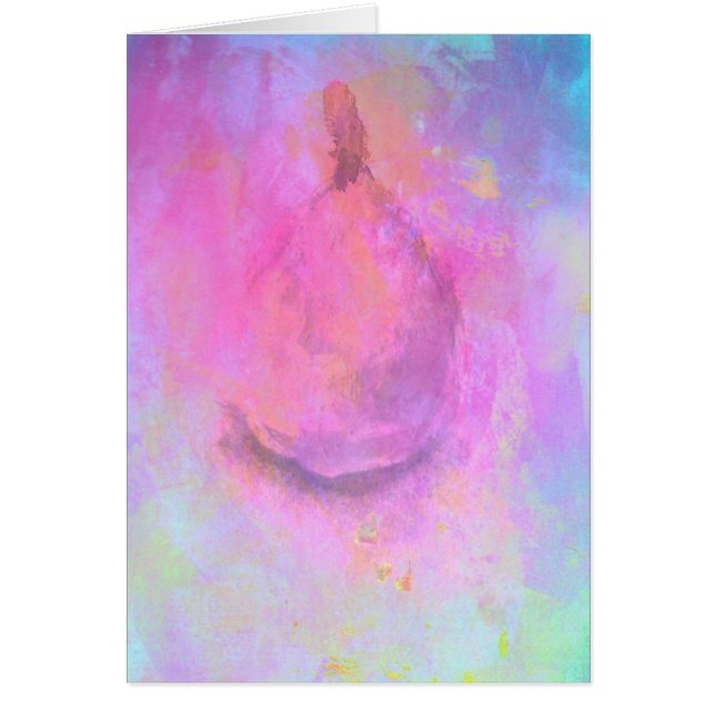 Cartão Pera Pintada, Vida Estática Feita Em Aquarelas (Frente)