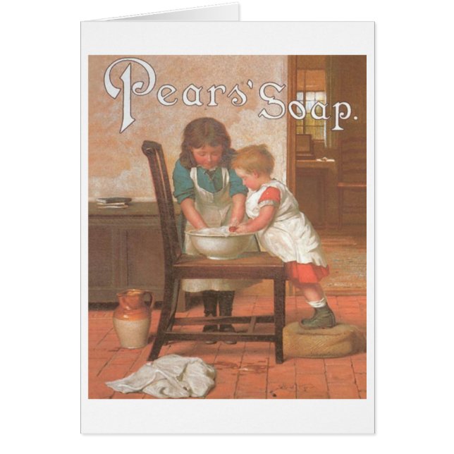 Cartão Peras Sabão 2 Crianças (Frente)