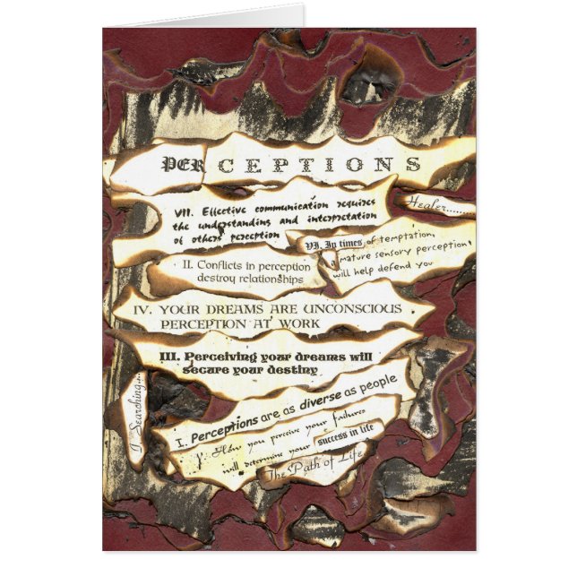 Cartão Percepções (Frente)