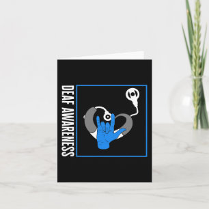 Cartão Perda Auditiva Conscientização Surdos Implante Coc