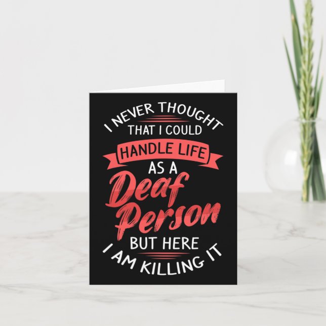 Cartão Perda Auditiva Surdez Conscientização sobre Língua (Frente)